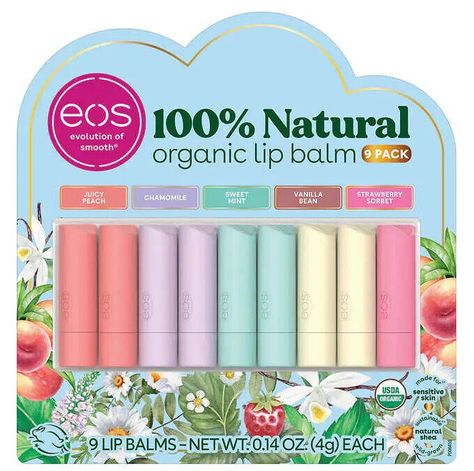 Up for auction is an Authentic EOS Organic Lip Balm, 9 Pack Set. Juicy Peach, Chamomile, Sweet Mint, Vanilla Bean and Strawberry Sorbet. *Paraben-Free. Phthalate-Free. Gluten-Free. The Cream comes NEW in original package Authentic Product by EOS Winning Bidder to pay shipping cost (with Confirmation Tracking Number if need) & handling... Insured package is additional...... Accept payment by cashers check, PayPal or Personal Check. Payment by Check will delay shipping until check clears. Buyer's responsible to pay fees if Cheque was bounced. SERIOUS BIDDER ONLY!! ...Any questions ask me...Please see my other auction. Please DON'T MISS this chance!! Thank you for looking and happy Bidding!! After purchasing, pay instantly with your credit card through PayPal! Eos Lip Balm Collection, Eos Products, Lip Balm Stick, Girly Christmas, Strawberry Sorbet, Juicy Peach, Eos Lip Balm, Sweet Mint, Organic Lip Balm