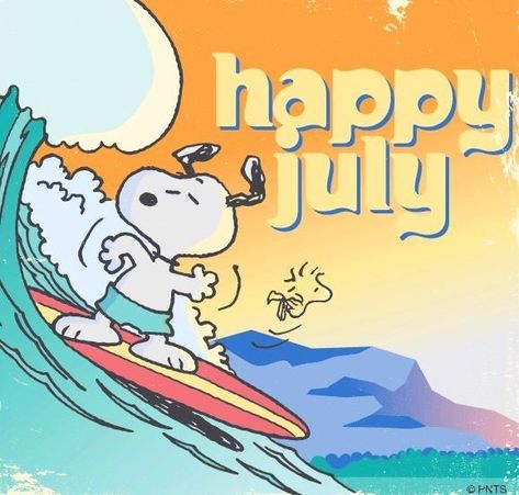 Charlie Brown Y Snoopy, Neuer Monat, Welcome July, July Images, Woodstock Snoopy, July Quotes, Hello July, Snoopy Funny, Peanuts Cartoon