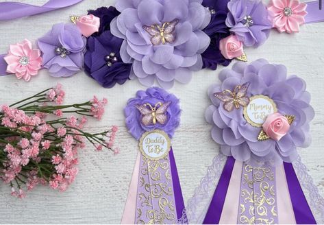 Mom To Be Sash, Baby Shower Sash, Lavender Butterfly, Bridesmaid Sash, Maternity Sash, Baby Shower Girl, Baby Shower Gift Basket, Baby Shawer, Butterfly Baby Shower