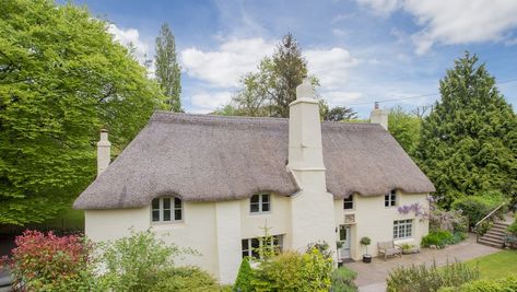 Cottages Uk, Cottage House Exterior, Cute Cottages, Newton Abbot, Thatched House, Old Village, Country Cottages, Cottage Painting, Cottage Exterior