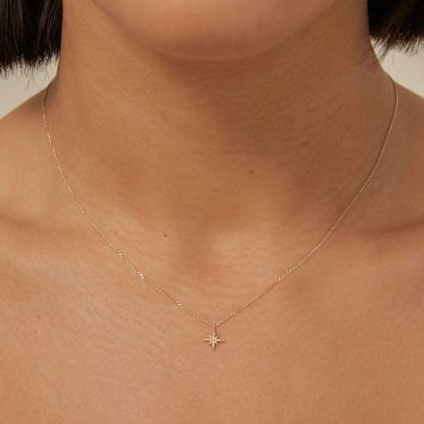 Solid Gold Star Pendant Necklace | Astrid & Miyu Necklaces Gold Star Pendant, Preppy Jewelry, Pretty Jewelry Necklaces, Star Necklace Gold, Mexican Jewelry, Star Pendant Necklace, Casual Jewelry, Charm Pendant Necklace, Jewelry Lookbook