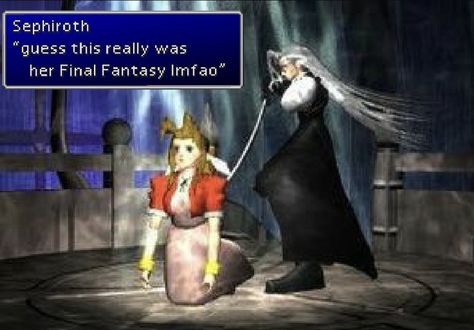 Aerith X Sephiroth, Final Fantasy Funny, Final Fantasy Sephiroth, Final Fantasy Cloud, Final Fantasy Vi, Final Fantasy Xii, Final Fantasy Collection, Final Fantasy Vii Remake, Final Fantasy Art