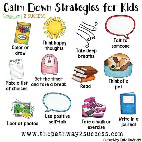 Calming strategies for kids Special Education Activities Middle School, Kids Coping Skills, Calming Strategies, Kindness Activities, Class Rules, Grandparenting, Teachers Aide, School Social Work, Counseling Activities