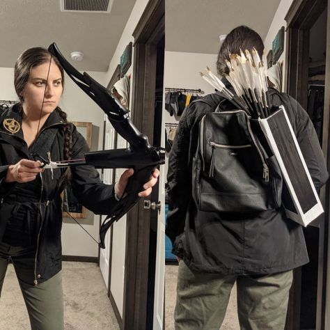 Bow, Arrows & Quiver DIY Katniss Everdeen Costume Diy, Quiver Diy, Katniss Everdeen Halloween Costume, Katniss Everdeen Costume, Arrow Quiver, Bow Arrows, Costume Diy, Katniss Everdeen, Quiver