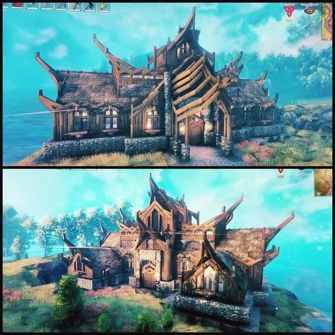 Nordic Architecture, Viking House, Base Building, Easy Minecraft Houses, Bridge City, Minecraft Buildings, Watch Tower, The Fog, Game Inspiration