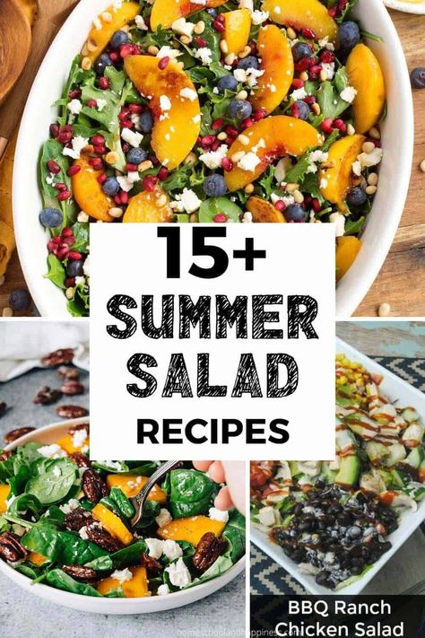 Summer Salad Recipes Summer Green Salad Recipes, Summer Green Salad, Best Summer Salad Recipes, Pear Arugula Salad, Easy Summer Salad Recipes, Summer Salad Ideas, Chicken Caesar Salad Recipe, Best Summer Salads, The Best Salad