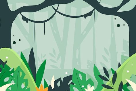 Wild Illustration, Jungle Cartoon, Jungle Background, Shape Templates, Forest Illustration, Cute Couple Cartoon, Animated Love Images, Instagram Feed Ideas, People Illustration