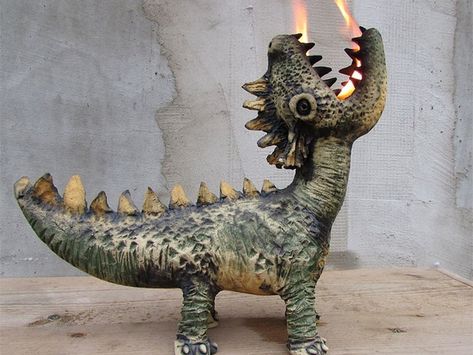 Illuminate Your Dungeon with Ceramic Dragon Oil Lamp Dragon Lamp, Ceramic Dragon, Lamp Oil, Pottery Animals, Fire Breathing Dragon, Fire Breathing, Dragon Sculpture, Keramik Design, Pottery Classes