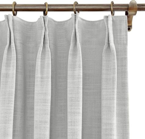 TWOPAGES 100% Blackout Pinch Pleat Curtain, Sliding Door Bedroom Faux Linen Textured Window Curtain, Double Layer Thermal Insulated Privacy Drape #Drapes #curtain #amazondrapes Pinch Pleat Drapes, Extra Wide Curtains, Pinch Pleat Draperies, Sliding Door Curtains, Pinch Pleat Drape, Large Curtains, Pleated Drapery, Half Price Drapes, Wide Curtains