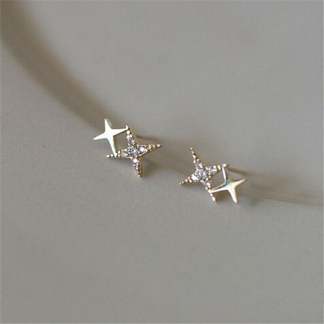 Stud Earrings Women, Dainty Gold Earrings, Gold Jewelry Gift, Star Stud Earrings, Gold Number, Star Earrings Stud, Star Jewelry, Earrings Women, Delicate Jewelry