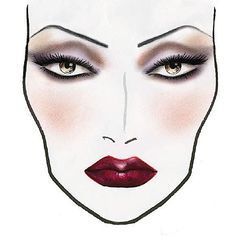 Evil Queen Makeup, Mac Face Charts, Makeup Charts, Burgundy Lipstick, Dragon Queen, Face Charts, Makeup Face Charts, Dark Queen, Disney Makeup