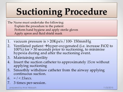 percutaneous-tracheostomy Endotracheal suctioning is a component of bronchial hygiene therapy and mechanical ventilation and involves the mechanical aspiration of pulmonary secretions from a patient with an artificial airway in place. The procedure includes patient preparation, the suctioning event(s), and follow-up care. Trach Care Nursing Tips, Suctioning Nursing, Trach Care Nursing, Tracheotomy Care, Respiratory Ventilation, Nursing Terminology, Respiratory Nursing, Nursing Clinicals, Emt Study