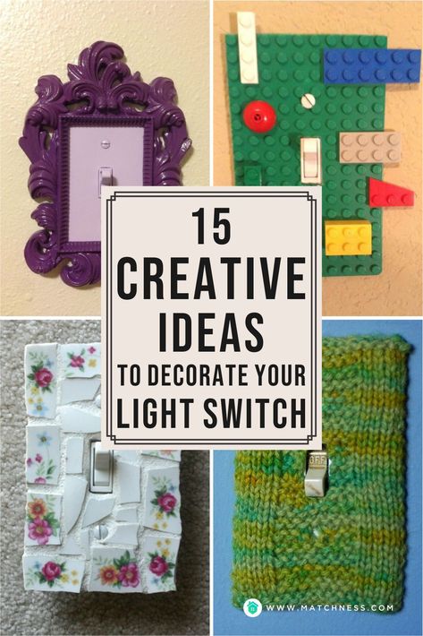 Decorating Switch Plates Diy, Decorate Light Switch Covers, Light Switch Plates Diy, Creative Light Switch Covers, Switchplate Covers Ideas Diy, Light Switch Art Ideas, How To Paint Light Switch Covers, Cute Light Switch Covers Diy Paint, Diy Lightswitch Cover Ideas