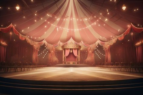 Circus stage architecture illuminated. | premium image by rawpixel.com Stage Background Aesthetic, Circus Header, Stage Architecture, Circus Stage, Theater Background, Visual Background, Circus Background, Theatre Curtains, Circus Aesthetic