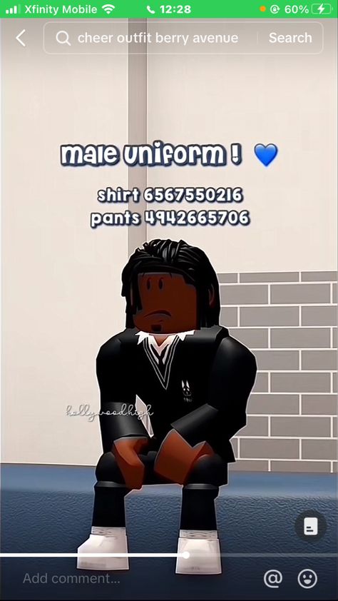 Bloxburg School Uniform Codes, Berry Avenue Codes School Uniform, Berry Avenue School Uniform Codes, Male Uniform, Bloxburg School, Boy Codes, Polo Outfit Men, Dad Fits, Dad Outfits