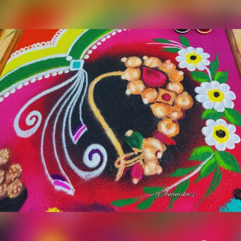 Nath Rangoli #Nathrangoli #Sankrantirangoli #Sankrantidecoration Nath Rangoli, Maharashtrian Nath, Matchstick Craft, Janmashtami Decoration, Latest Rangoli, Rangoli Border, Special Rangoli, Rangoli Borders, New Rangoli Designs