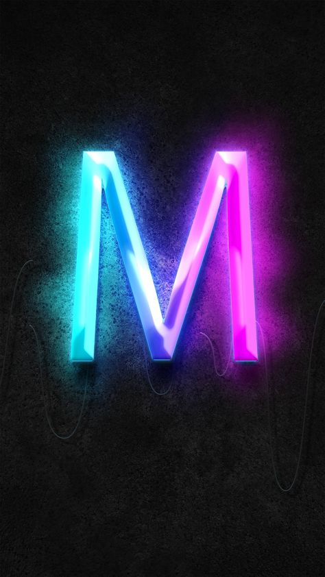 Letter M Wallpaper, Wallpaper Alphabet, Wallpaper Status, M Images, M Name, M Letter Images, M Names, Neon Typography, Letter Wallpaper