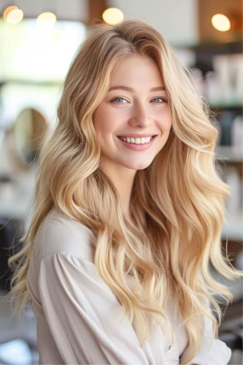 Dark Brown Hair With Blonde Highlights, Blond Beige, Caramel Blonde Hair, Warm Blonde Hair, Blonde Lowlights, Beautiful Blonde Hair, Vibrant Hair, Golden Blonde Hair, Blonde Hair Color Ideas