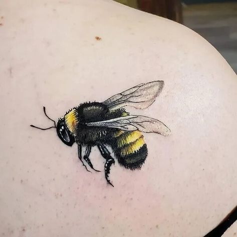 Bumblebee Tattoo, Honeysuckle Tattoo, Queen Bee Tattoo, Paper Plane Tattoo, Honey Bee Tattoo, Amazing 3d Tattoos, Earthy Tattoos, Bumble Bee Tattoo, Insect Tattoo