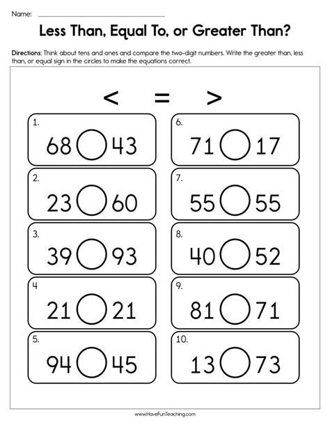 Math Inequalities, Greater Than Less Than Worksheets, Less Than Greater Than, Number Worksheet, Subtraction Kindergarten, Greater Than Less Than, Kindergarten Addition Worksheets, Worksheets For Grade 3, Kindergarten Worksheets Free Printables