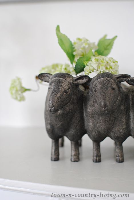 Goat Decor, Sheep Planter, Wildflower Cottage, Country Garden Decor, Fresh Farmhouse, Natural Essence, Good Day Sunshine, Country Living Magazine, Spring Decorating