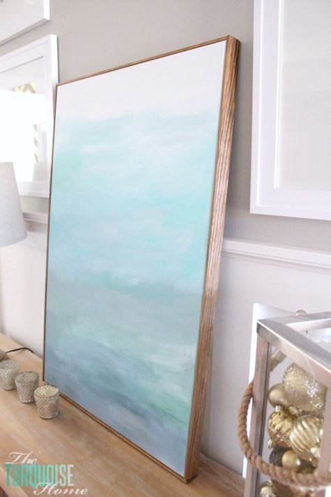 How to Frame a Canvas (for Cheap ... Large Canvas Art Diy, Frame A Canvas, Cadre Photo Diy, Diy Canvas Frame, Tree Beautiful, Diy Wand, Diy Artwork, Diy Picture Frames, Large Canvas Art