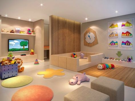 Kid Bedroom Aesthetic, Daycare Aesthetic, Luxury Playroom, Playroom Aesthetic, Daycare Room Design, Luxury Kids Bedroom, Hiasan Bilik Tidur, Daycare Design, Kids Playroom Decor