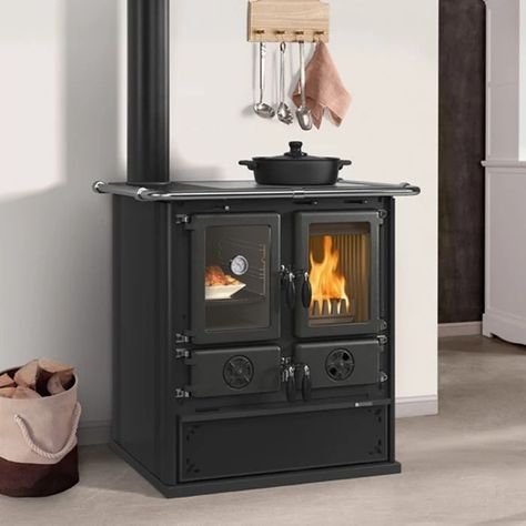 Inset Stoves, Wood Fired Cooking, Range Buche, Fire Surround, Cooking Stove, Range Cooker, Steel Wood, Wood Drawers, Gas Firepit