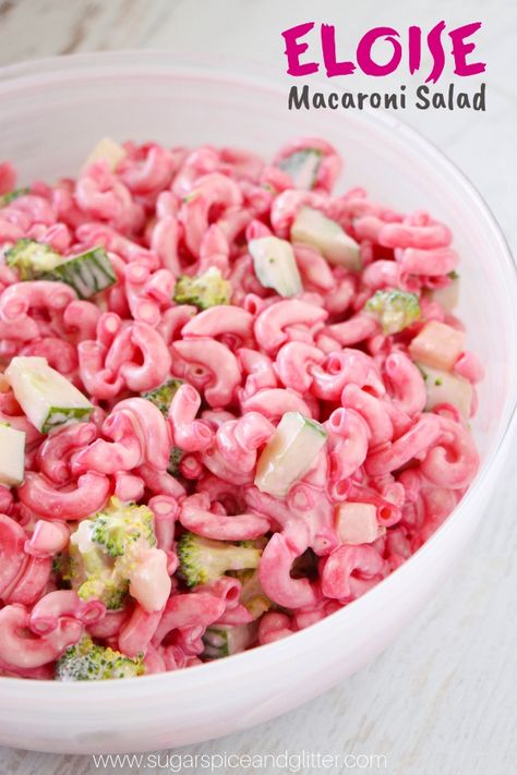 At Ella’s Sleeping Beauty Party, we served a bevy of Princess foods including this pink princess macaroni salad. It’s tasty, fun and perfectly on theme. Princess Salad Recipe While planning the menu for Ella’s Sleeping Beauty party, we wanted to go with somewhat healthy options that were both themed and kid-friendly. And what’s more on-theme... Best Spaghetti Meat Sauce, Pink Charcuterie Board, Pink Charcuterie, Bourdain Recipes, Pretty Pasta, Mayo Pasta Salad Recipes, Colored Deviled Eggs, How To Make Macaroni, Popcorn Recipes Easy