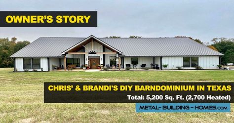 The Hill's DIY barndominium built for $400,000. Metal Building Homes Cost, Barndominium Cost, Garage Construction, Open Floor Concept, Barndominium Plans, Car Barn, Retreat House, Wooden Garage, Garage Floor Plans