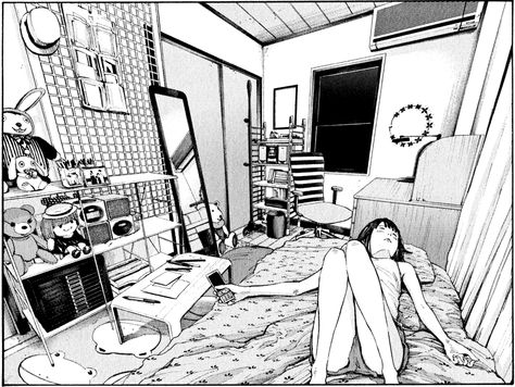 Asano Inio - The Girl of the Beach Umibe No Onnanoko, Goodnight Punpun, Background Drawing, Desenho Tattoo, Perspective Drawing, Slice Of Life, Manga Drawing, Manga Comics, Manga Art