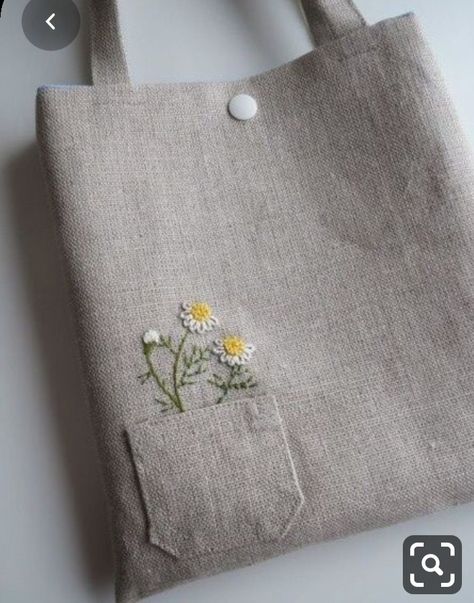 Desain Tote Bag, Canvas Bag Design, Sac Diy, Diy Broderie, Diy Bag Designs, Embroidered Tote Bag, Tote Bags Sewing, Pola Sulam, Embroidery Bags