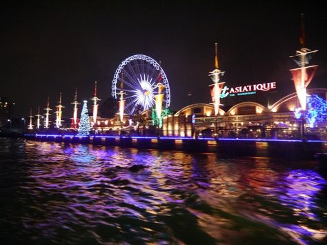 Asiatique The Riverfront & Sky Wheel, Bangkok Asiatique Riverfront Bangkok, Bangkok Shopping, Thailand Guide, Bangkok Travel, Night Market, Zion National Park, Pattaya, New City, Bangkok Thailand