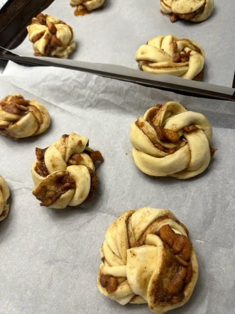 Sourdough Discard Cinnamon Apple Knots - The Sprouting Homestead Sourdough Discard Apple Turnovers, Apple Cinnamon Sourdough Discard Muffins, Sourdough Discard Cinnamon Twists, Apple Sourdough Cinnamon Rolls, Discard Apple Fritters, Apple Butter Sourdough, Sourdough Apple Turnovers, Sourdough Apple Strudel, Caramel Apple Sourdough Bread