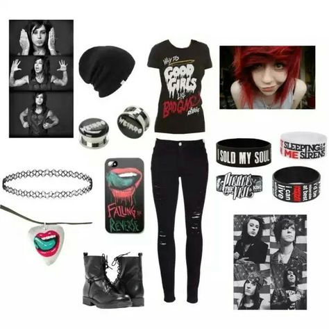 Falling in Reverse Outfit - Polyvore Falling In Reverse Concert, Outfit Polyvore, Concert Outfit Ideas, Grunge Band, Falling In Reverse, Concert Outfit, Cool Girl, Outfit Ideas, Cute Outfits