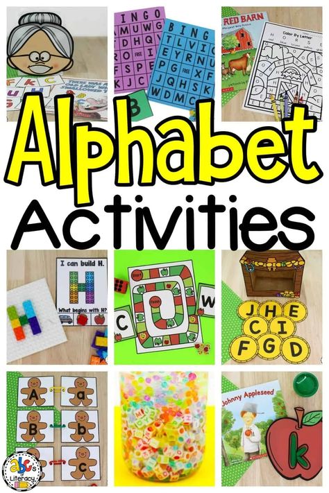 Your kids will work on learning the ABC's with these free resources that focus on letter recognition, formation, and much more! Shape Games For Kids, Teaching Letter Sounds, Letter Recognition Games, Alphabet Activities Kindergarten, Letter Recognition Activities, Abc Phonics, Alphabet Sounds, Doughnut Shop, Alphabet Kindergarten