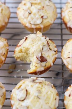 Assorted Muffins, Lemon Ricotta Muffins, Staff Breakfast, Dessert Muffins, Ricotta Muffins, Almond Ricotta, Almond Glaze, Lemon Ricotta Cake, Breakfast Basket