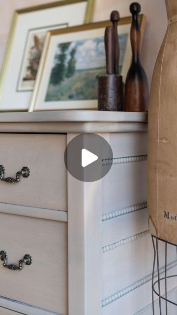 Christina Mimm | Furniture Flips | DIY on Instagram: "I found this beautiful Victorian era dresser at @thriftatthewarehousesatx and I knew it had so much potential! The missing hardware and dated orange finish that covered so much of the beautiful wood grain definitely needed to be removed.   I started by cleaning and stripping the old finish and sanding everything nook and cranny to make sure I had a nice raw wood surface for my paint wash.   I used Fusion mineral paint in the color “Algonquin” for a paint wash and sealed with my favorite topcoat for a light finish.   I used Wise Owl furniture salve to freshen up the drawers and highlight those beautiful knapp joints 😍  I just love how the beaded detail looks on the side along with the updated hardware and keyhole covers!   If you are in Owl Furniture, Furniture Salve, Paint Wash, Furniture Flips, I Knew It, Fusion Mineral Paint, Wise Owl, Mineral Paint, Raw Wood