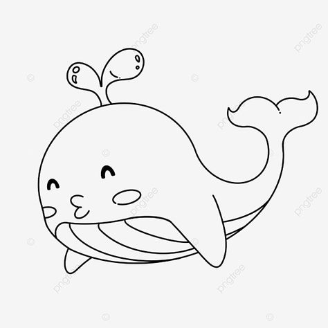 Whale Clipart Black And White, Whale Clipart, Black Clipart, Black And White Clipart, Doodle Clipart, Whale Drawing, Plant Doodle, Cartoon Whale, Birthday Doodle