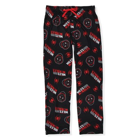 PRICES MAY VARY. 92% Polyester, 8% Spandex Imported Drawstring closure Hand Wash Only THIS IS AN OFFICIALLY LICENSED MILES MORALES PRODUCT - Look for the trademark logo tag on the inside of the pants. OUTSTANDING ALLOVER PATTERN - These Miles Morales Spider-Man pajamas feature an allover pattern of Miles Morales face designs, Miles' Spider logo, and a script logo. NEW STANDARD FOR SLEEP PANT FABRIC! - These lounge pants are made of a super soft and smooth 92% polyester / 8% spandex fabric that w Miles Morales Pajamas, Miles Morales Face, Spider Logo, Miles Morales Spider Man, Spiderman Miles Morales, Spiderman Miles, Trademark Logo, Allover Pattern, Sleep Pants