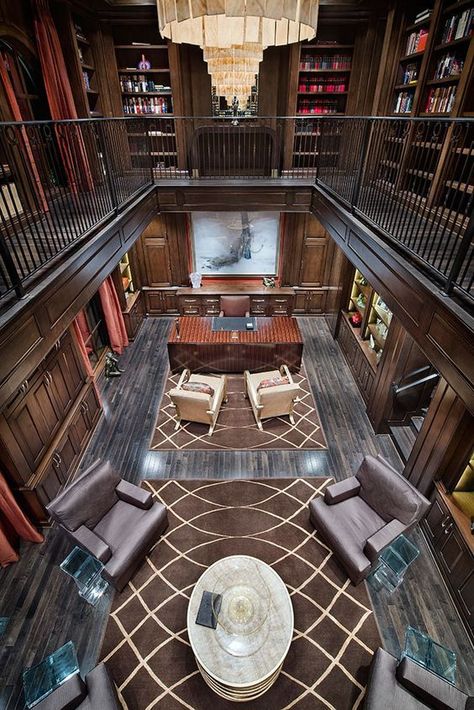 Jauregui Architects, Luxurious Home Office, Home Library Design Ideas, Construction Portfolio, Home Office Library, Home Library Design, Classic Office, Luxury Office, Home Libraries