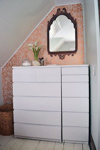 Double Malm Dresser Hack, Ikea Malm Chest Of Drawers, Malm Hack, Malm Ikea, Malm Chest Of Drawers, Ikea Dresser Hack, Bedroom Ikea, Painting Laminate Furniture, Ikea Malm Dresser