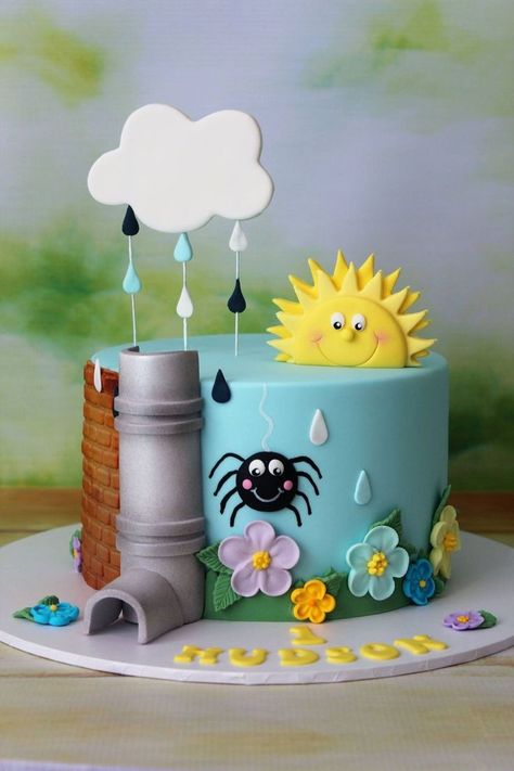 Itsy bitsy spider cake Yummy Cake Recipes, Super Torte, Children Cake, Spider Cake, Itsy Bitsy Spider, Childrens Birthday Cakes, Cake Boss, Just Cakes, Cake Icing