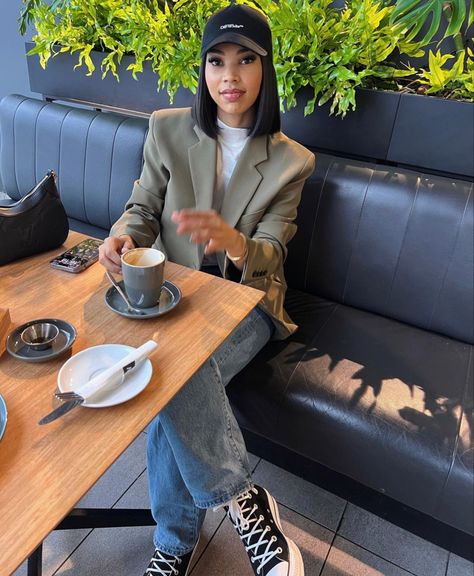 Autumn Lunch Outfits, Black Woman Outfits, Elevated Casual Outfit, Running Errands Outfit, Lunch Outfit, Gown Suit, Cute Work Outfits, Fresh Outfits, Woman Suit Fashion