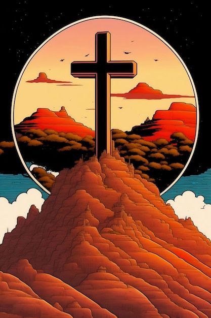 Cross On A Mountain, Backgrounds Christian, Organized Ideas, Halloween Home Decor Ideas, Jesus Cross Wallpaper, Cross Background, On Top Of A Mountain, Cross Pictures, Top Of A Mountain