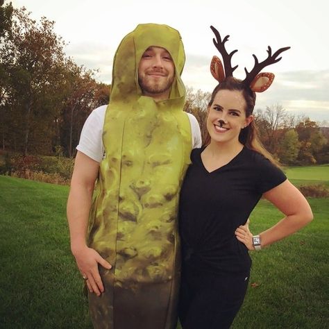 A dill pickle and a doe, aka a dildo: Dill Doe Costume, Dill Doe Halloween Costume, Pickle Costume, Chucky And His Bride, Office Halloween Costumes, Snowglobe Tumblers, Gandalf The White, Beetlejuice Costume, Gandalf The Grey