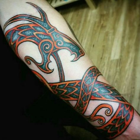 Top 10+ Best Viking Snake Tattoo Ideas - PetPress Viking Snake Tattoo, Jormungandr Tattoo, Viking Dragon Tattoo, Norse Tattoos, Snake Tattoo Ideas, Celtic Sleeve Tattoos, Shoulder Armor Tattoo, Celtic Dragon Tattoos, Norse Mythology Tattoo