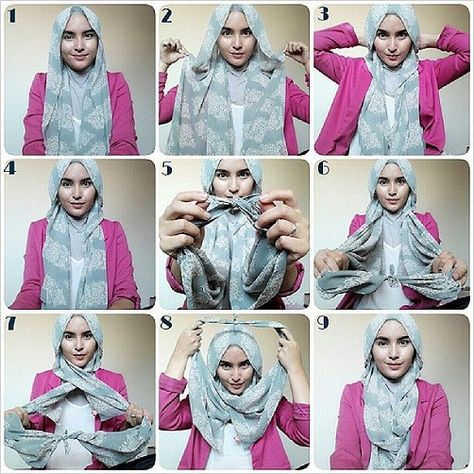 30 Latest and Different Types of Hijab Styles in 2018 Hijab Without Pins, How To Wear Hijab, New Hijab, Tutorial Hijab Pashmina, Turban Hijab, Hijab Designs, Simple Hijab, Hijab Style Tutorial, Pashmina Hijab Tutorial