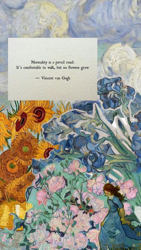 Normality Is A Paved Road, Iphone Wallpaper Vsco, Witchy Wallpaper, Van Gogh Art, Abstract Wallpaper, Scenery Wallpaper, Vincent Van Gogh, Indian Art, Art Sketchbook