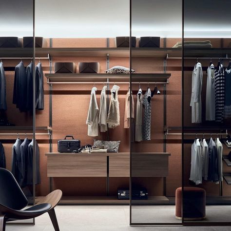 Bold and beautiful. Italian wardrobe aficionados Rimadesio @rimadesio_official have designed “Dressbold” a closet system that creates highly personalized walk-in wardrobes with the options of standard and customized compositions for linear, corner, and C-shaped configurations. Stop by the NIDO living showroom to see the entire Rimadesio collection . . . #nidolivingsf #rimadesio #dressbold #wardrobe #closet #italian #italiandesign #houzz #pinterest #instagood #love #home #design #interiors Italian Wardrobe, A Walk In Closet, Dressing Design, Wardrobe Systems, Walk In Closet Design, Luxury Closets Design, Open Closet, Wardrobe Room, Bedroom Closet Design